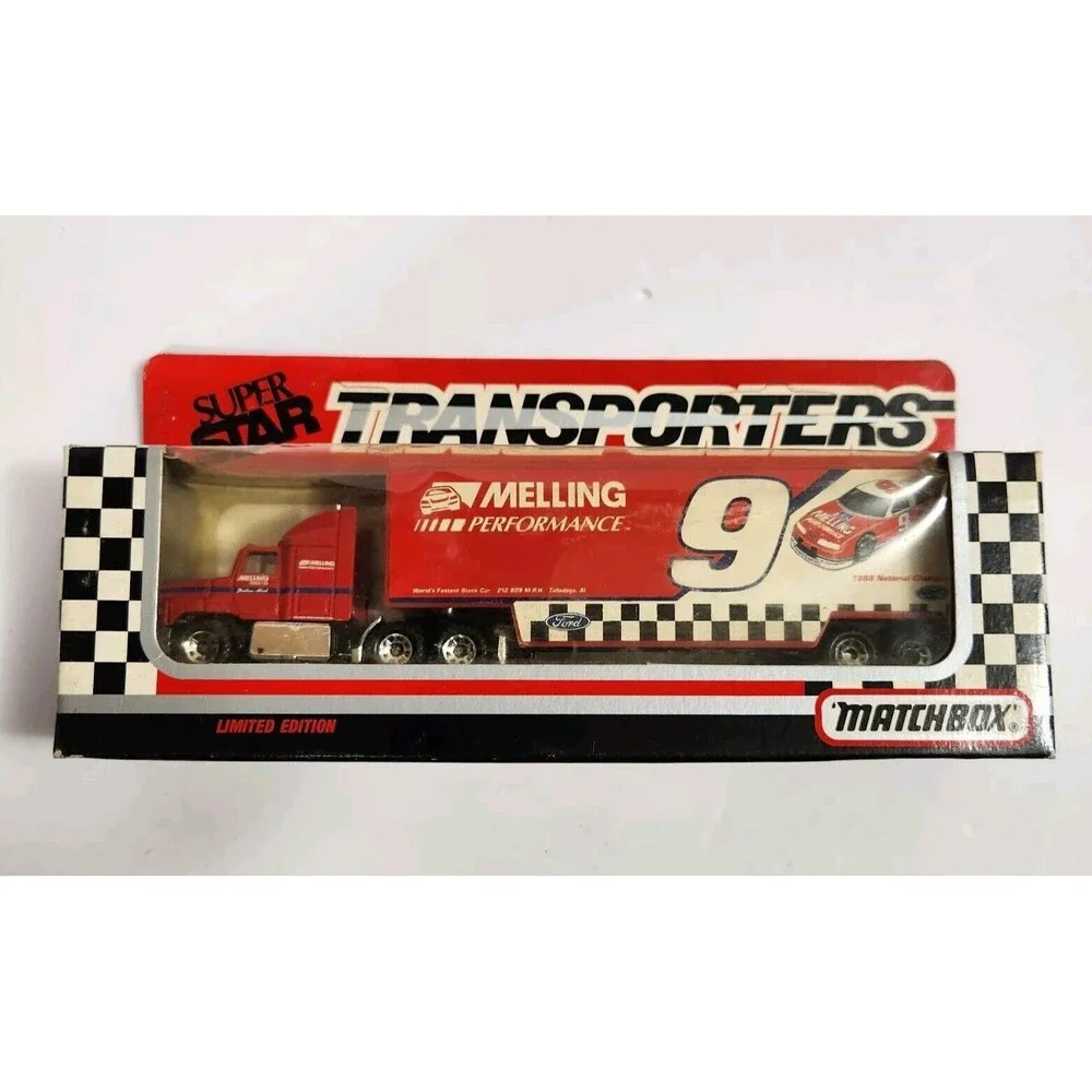 1992 Matchbox Superstar Transporters #9 Bill Elliott Melling Racing Limited Edit